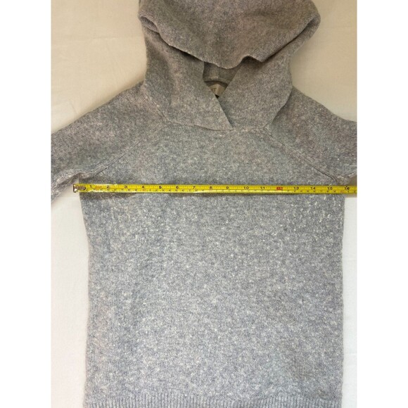 LOFT Women's Pullover Hooded Sweater Size XXSP Gray Soft Hoodie Knitted Acrylic - Picture 5 of 8